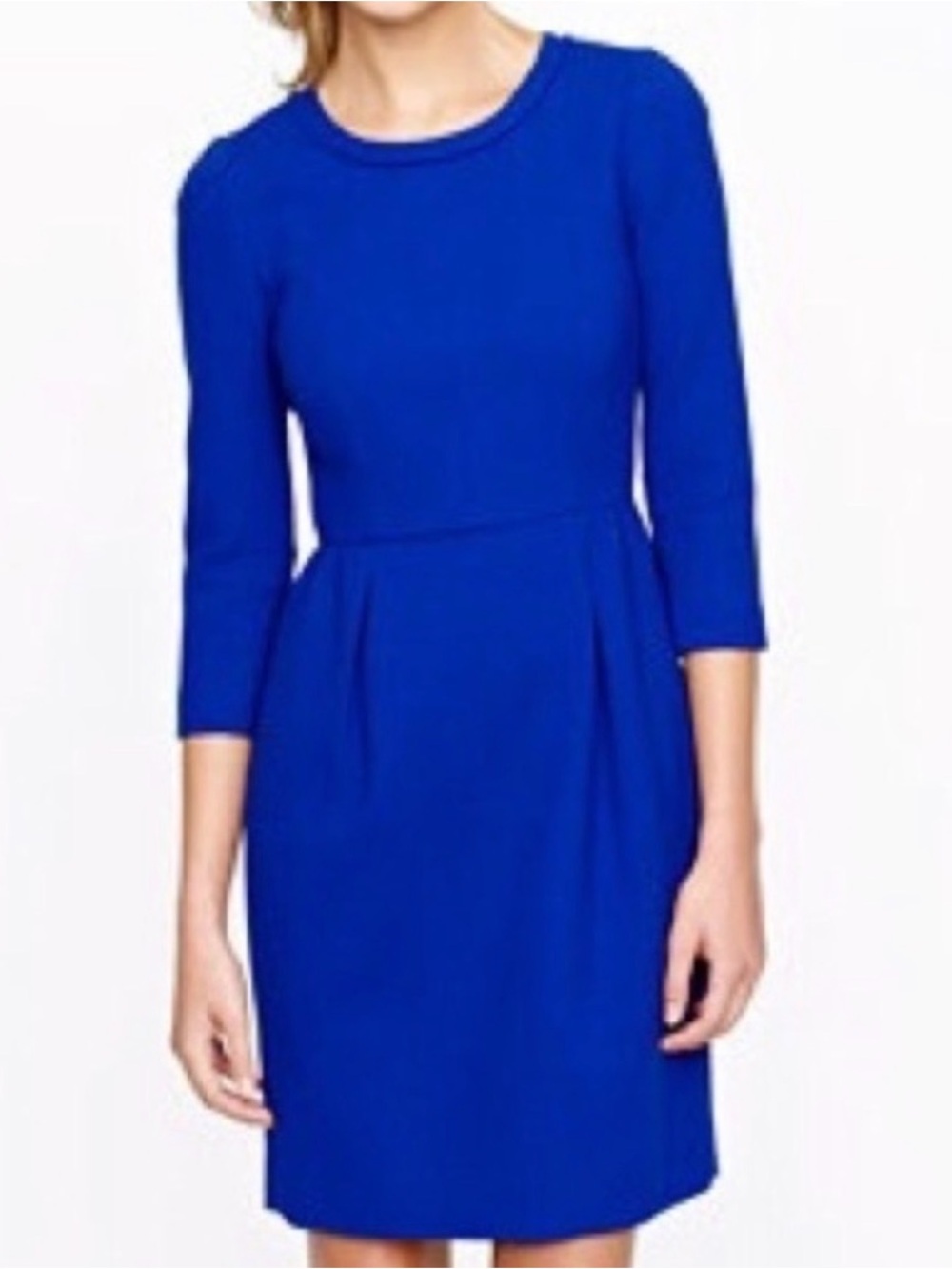 Like new J. Crew blue teddie wool classic dress